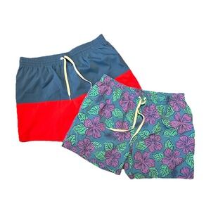 Lot Of 2 Chubbies Lined‎ Swim Trunks Shorts USA Mens Sz 2XL 5.5" Bathing Suit